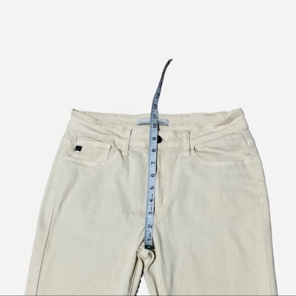 Kancan Cream Color Distressed High Waist Skinny Jeans Size 28 - Picture 8 of 10